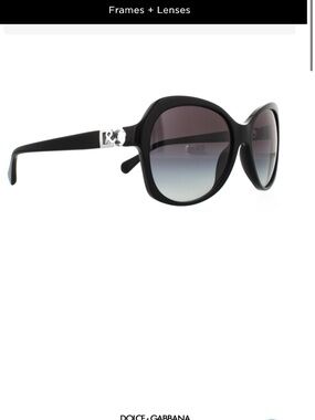 Dolce & Gabbana black sunglasses with gradient and polarized lenses